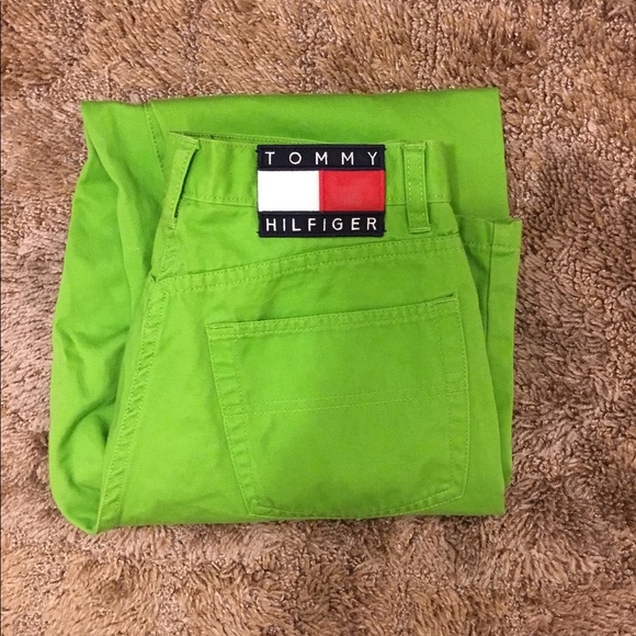 tommy hilfiger green jeans